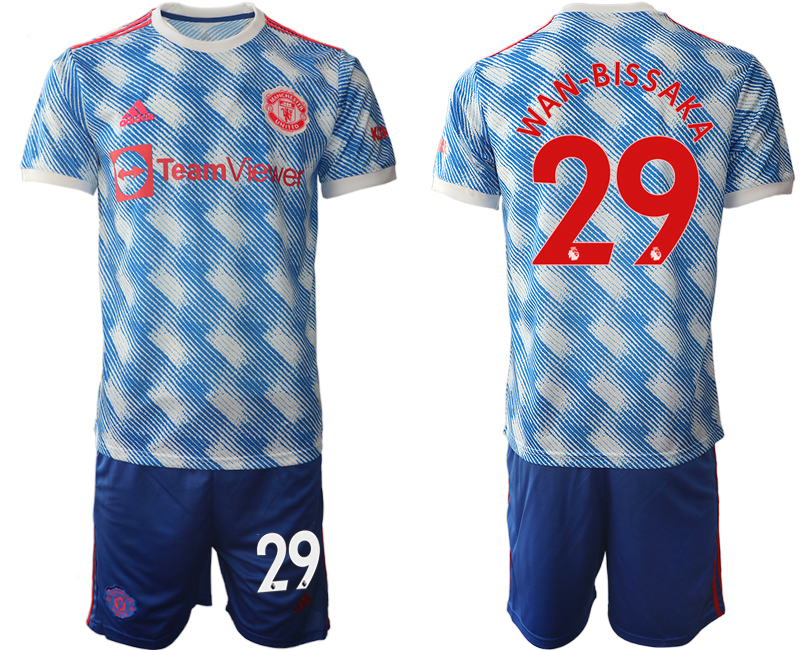 Men 2021-2022 Club Manchester United away blue #29 Soccer Jersey